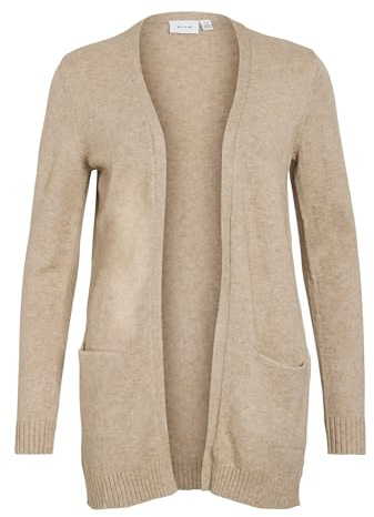 VILA CLOTHES 14044041 Cardigan, En Storlek, Beige