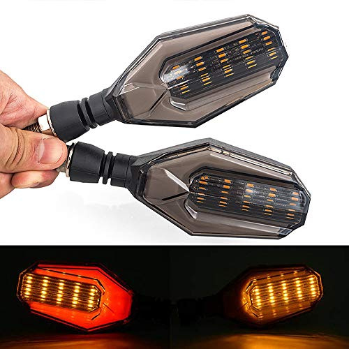 evomosa Universal 10mm Motorcycle 12V LED Turn Signal Lights Blinker Front Rear Lights Indicator Motorcycle Accessories For dirt Bike,Scooter,ATV