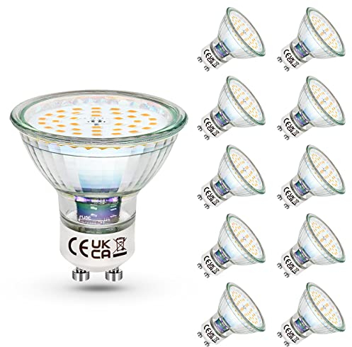 HiBay 10er GU10 LED Set 4W Glühbirne 35W Halogen Leuchtmittel Warmweiss 3000K LED Birne 230V 400lm, Nicht Dimmbar