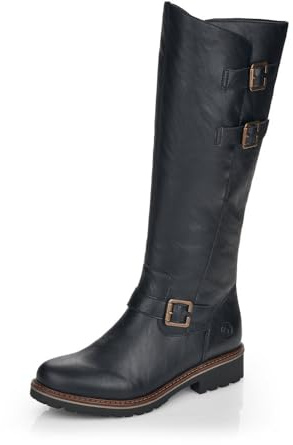 Remonte donna Stivali R6590, signora Stivali invernali,soletta removibile,stivali invernali,stivali allacciati,foderati,caldi,schwarz,42 EU / 8 UK