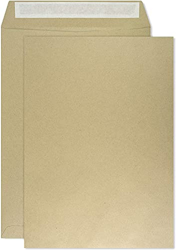 Netuno 50 Kuvert A5 Braun DIN B5 ohne Fenster haftklebend 80g Papier | 17,6 x 25 cm · große braune Geschäftsumschläge · für Großbrief, Warensendung, Büro, Versand, Korrespondenz