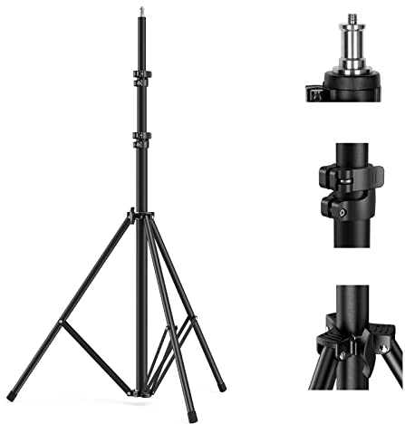 SMALLRIG Beleuchtungsstativ 110/9.2ft/280cm, luftgepolstertes Lichtstativ mit 1/4-Schraube für Softbox, Studioleuchte, Reflektor und Ringlicht, max. Belastung 8kg, RA-S280-3736