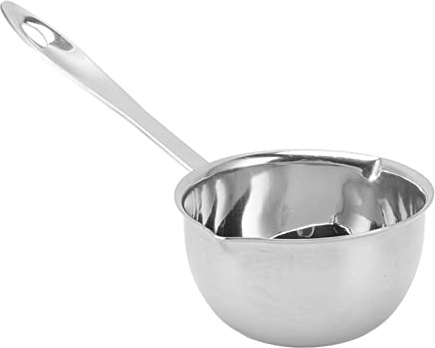 Cazo pequeño,Mini olla pequeña para Derretir Mantequilla,cazos de cocina induccion de acero inoxidable para Derretir Chocolate,Dulces,Mantequilla,Café(300ML)
