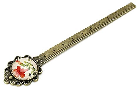 Worparsen Lineal Lesezeichen Langlebig 10 cm Lineal Retro Metall Lesezeichen Geschenk Exquisite B