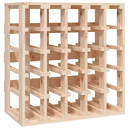 vidaXL Casier à Vin Porte-Bouteilles Casier à Bouteilles Étagère à Vin Support à Vin Rangement Intérieur 58,5x33x60,5 cm Bois de Pin Massif