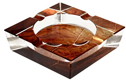 YXWJ Cigare cendrier en Verre Cristal cendray carré Salon créatif au Cendre de cendrier intérieur et de décoration extérieure de Table de Table