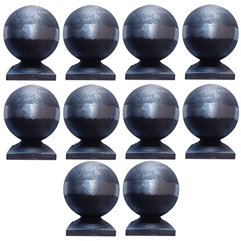 MFFIRE 10 Stücke Post Decking Cap, Aluminiumlegierung Zaun Post Caps Wasserdicht Pfostenkappe Kugelkappen Für Vertikale Holme,120x120mm