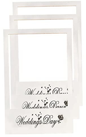 Abaodam 3stücke Weißer Papier Foto-requisitenrahmen Für Hochzeitsfoto-Requisiten Party-requisitenrahmen Bilderrahmen-Requisite DIY Foto-Requisite Für Hochzeitstag Und Andere Aktivitäten