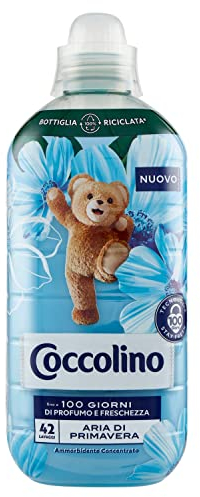 Coccolino Ammorbidente Concentrato Aria di Primavera, Ammorbidente Lavatrice con Tecnologia Stay Fresh, con Note Fruttate, Rosa, e Sandalo, Formato Fino a 42 Lavaggi, 980 ml