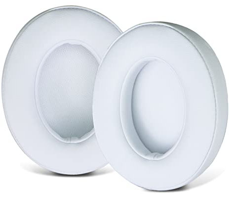 Sinowo Cuscinetti auricolari di ricambio compatibili con cuffie Beats Studio 2 Studio 3 Wired e Wireless, cuscinetti auricolari con memory foam di isolamento acustico, morbida pelle proteica (bianco)