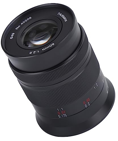 Objectif Macro 60mm F2.8 II M43 Monture Durable Demi-Cadre Photographie Objectif Macro Mise au Point Manuelle pour E-PM1, E-PM2, E-P3, E-M51I, E-M10, E-M1OII, E-PL5, E-PL6, E-PL7, E-PL8