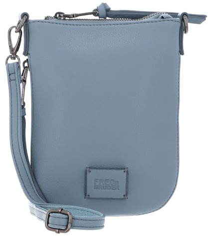 FREDsBRUDER Leder Umhängetasche Bestie Essential Bag Dusty Blue hellblau