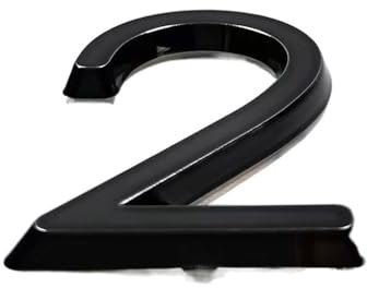 HUYGB Hausnummer 60/76 mm Selbstklebender Hausnummernaufkleber for Wohnungstürschild aus Kunststoff Haustürschild Nummernschilder Briefkasten Straßennummern Hausnummernschild(Color:2,Größe:60mm)