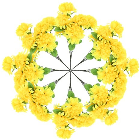 PRETYZOOM 8 Pezzi Crisantemi Artificiali Per Cimitero Decorazione Per Tomba Crisantemo Sintetico Per Lapide Fiore Simulato Per Cimitero Per Attività Del Qingming e Funerali