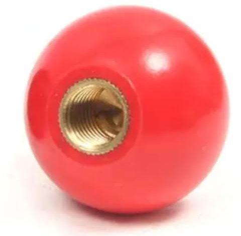 esmen Sicherungsmuttern, 1 Stück, schwarz oder rot, Karbonstahl, Material M4, M5, M6, M8, M10, M12, M14, M16, Gewinde, Kugelkopf-Klemmmuttern, Knauf für Holzbearbeitungsschrauben, Muttern