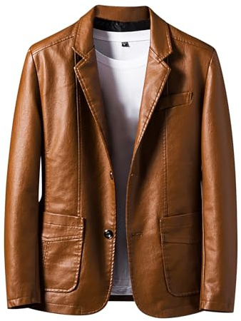 Fulidngzg Chaqueta Moto Verano Hombre Invierno Cuero De Piel Cazadora Impermeable Abrigo Auténtica Militar Bomber Casaco Motociclista Slim Fit