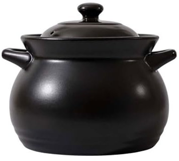 YLME Casseruola Pentola in Ceramica per Fornelli A Gas Pentola per Zuppe E Stufati Resistente alle Alte Temperature per Cucinare E Sobbollire in Casa,6L