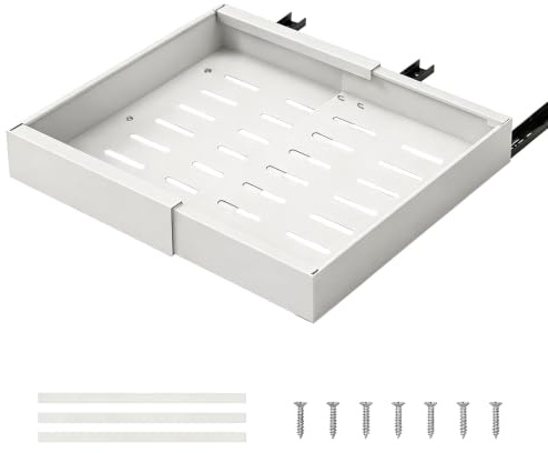 Ausziehbare Schubladen, Vielseitiger Teleskopschublade Küchen Organizer | Verstellbare Breite 32–52 cm, Tiefe: 42 cm