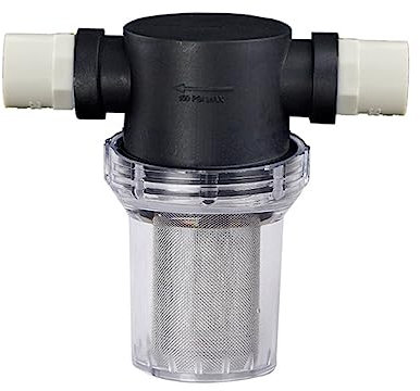 TOKIDNY Hochdruck Wasserfilter Für Waschmaschine Und Gartenschlauch 25mm Pvc Anschluss Langlebiger Schwarzer Maschensieb Permanenter Filtereinsatz Für Hochdruckreiniger Und Gartenpumpe