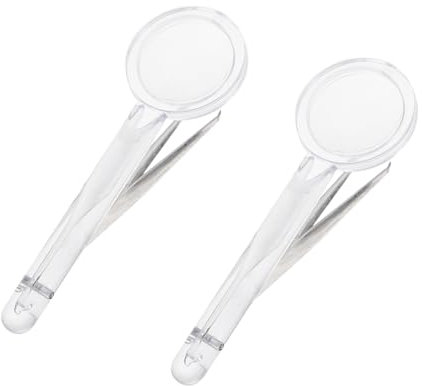 OHPHCALL 2stücke Vergrößerungsglas Facher Vergrößerung Handlupe Für Reparaturwerkzeug Pinzette Für Präzise Arbeiten Faltbares Design Für Unterwegs