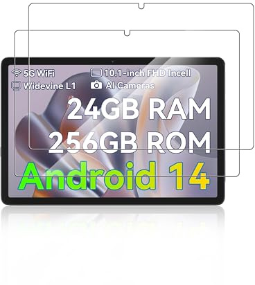 2 Pack Screen protector for TABWEE K10 Tablet 10 inch, yystao Tempered Glass Film compatible with TABWEE K10, 9H Hardness，Anti-Scratch, Touch-Sensitive, HD Clear
