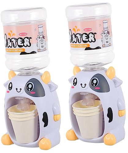 TOYANDONA 2piezas Mini Dispensador De Agua Dispensador De Juguete De Casa Diseño De Vaca