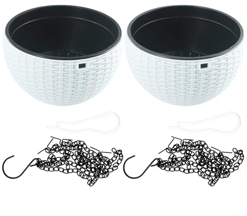 Vaso per piante da appendere con ganci a catena in metallo, decorazione per casa o ufficio
