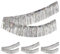 Lot de 4 Guirlandes de Franges Métalliques Brillantes, 20x200 cm Guirlande Métallique de Frange Brillante Argent pour Mariage, Anniversaire, Fête, Remise de Diplôme, Argentées