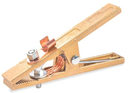 Pince de terre en laiton 300 A, pince de terre robuste en forme de A pour machines à souder MIG/TIG/ARC, clip conducteur en cuivre pour automobile, acier et plasma