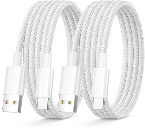 Cable USB C 1M 2Pack, Cable iPhone 17 16 15 Voiture Carplay Câble Android Auto, Câble USB vers USB C cable Chargeur USBC Tressé cable Type C Cordon pour iPhone 15 16 17 Pro Max/15 16 Plus/16E, iPad