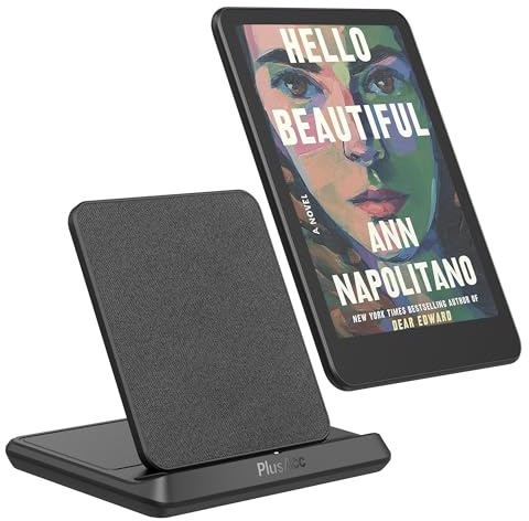 PlusAcc Kabelloses Ladedock für Kindle Paperwhite Signature Editions (Modelle 2022 und 2024) und Colorsoft Signature Edition (32 GB), Tragbarer Faltbarer Ladeständer kompatibel mit Phone 15 Pro Max