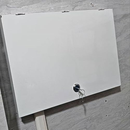 Minglez Cache Compteur Electrique Couvercle de Boîtier de Disjoncteur en Fer avec Serrure et Clé, Couvercle de Remplacement de Boîtier à Fusibles pour Tableau(27cm(10 5/8))