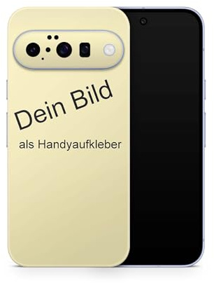 Individuelle Skin Handy Aufkleber kompatibel mit Google Pixel 10 9 8 7 6 usw, Eigenes Design hochladen, Dein Bild personalisiert als Handyaufkleber Vinyl Folie