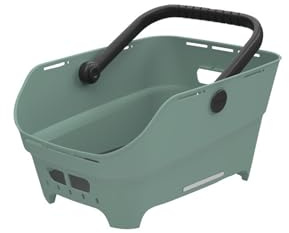 Basil Cento Neo Fahrradkorb Gepäckträger hinten – 21L – aus Recyceltem Kunststoff – Reflektierend – 46.9x23.7x14.1 cm