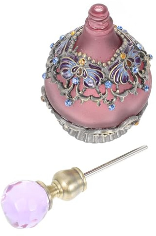 LOLIPPYY Botellas De Perfume Vintage 23ml Vidrio Resistente Anticorrosión Reciclable Portátil Para Aceites Esenciales y Esencias Usos Viaje Paquete Cosmético