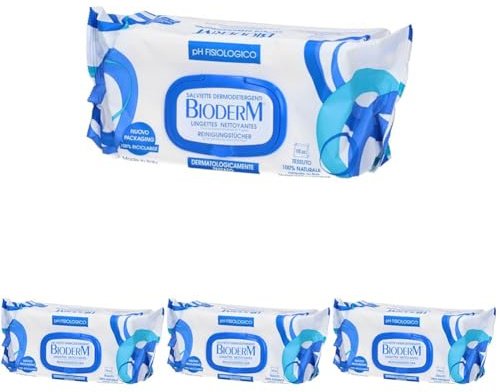 Bioderm Salviette Detergenti Corpo Delicate 100 PZ – Salviette Rinfrescanti corpo per l’igiene della cute delicata e sensibile del bambino e per l’igiene della cute fragile e impoverita dell’anziano