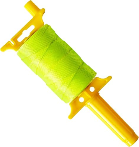 Zodazoqa Reloadable Line Reel,Mason Line String Line,kite string,yellowline | 600 Ft Length Nylon Twine,Nylon Stringfor Gardening Or Masonry Tools,Outdoor Kite，Twine String for Gardening Fluorescent