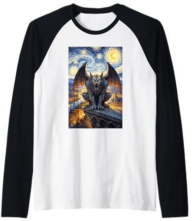 Gargoyle Costume Raglan Baseball Tee