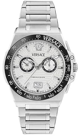 Versace Herren Chronograph Quarz Armbanduhr Greca Reaction Swiss Made