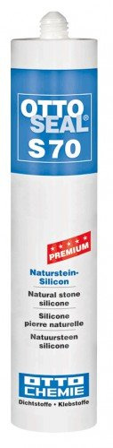 OTTOSEAL® S70 Premium-Naturstein-Silikon/Silicon 310 ml - Fugengrau C71 Marmor Dichtstoff Abdichtung - Innen- und Außenbereich & hohe Kerb- und Reißfestigkeit