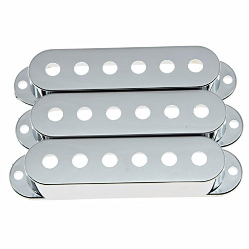 Dopro 50/50/50 mm krom plast ST strat gitarr pickup fodral 3 enkel spole pickup skydd för Stratocaster