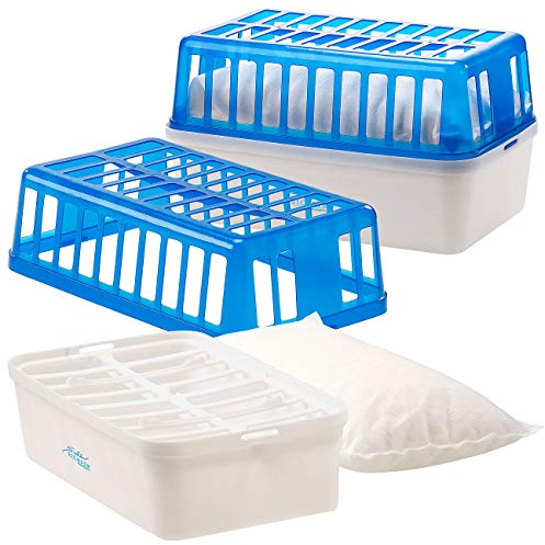 Sichler Haushaltsgeräte Entfeuchter: 2er-Set Raumentfeuchter mit 1,2 kg Granulat, bis 2,5 l, bis 50 m² (Luftentfeuchter mit Granulat, wiederverwendbare Luftentfeuchter, Entfeuchtung)