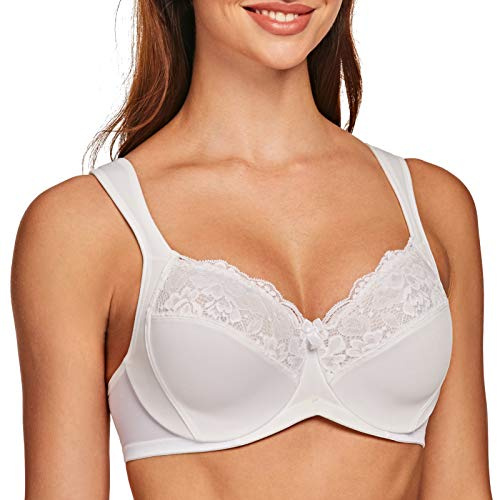 MELENECA Damen BH mit Bügel Spitze Klassischer Große Größen Minimizer BH