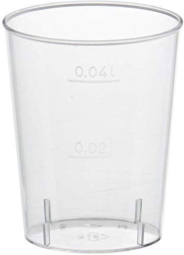 Gastro-Bedarf-Gutheil 1000 Einweg Schnapsgläser 2-4 cl Trinkbecher Stamperl Medizinbecher Plastikbecher Schnapsbecher Shotgläser für Shots Pinnchen recycelbar