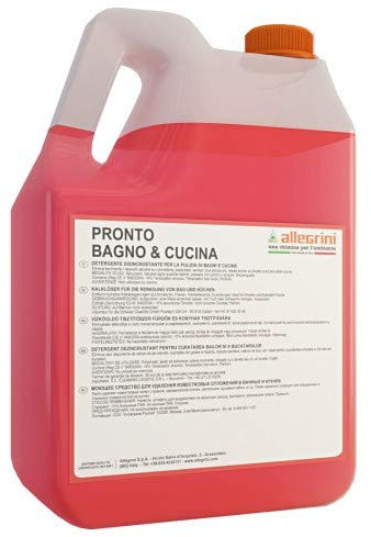 Detergente Bagno Anticalcare Disincrostante Acido Profumato - Allegrini Pronto Bagno - Tanica 5kg
