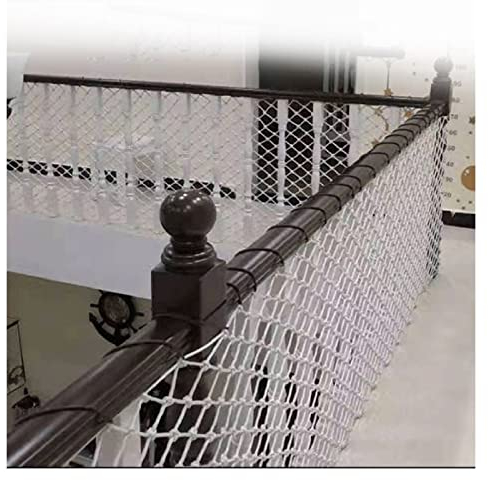 AWSAD Hunde Katzennetz Treppenzaun Anti-Fall-Netz Kindersicherheitsnetz for Balkon,Garten,Spielplatz Bausicheres Netz Anpassbar Color : White, Size : 1x5m(3x16ft)