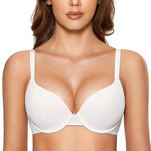 DOBREVA Femme Soutien Gorge Push Up Rembourré | Invisible, Avec Armature, Bretelles Convertibles, T-shirt, Confort