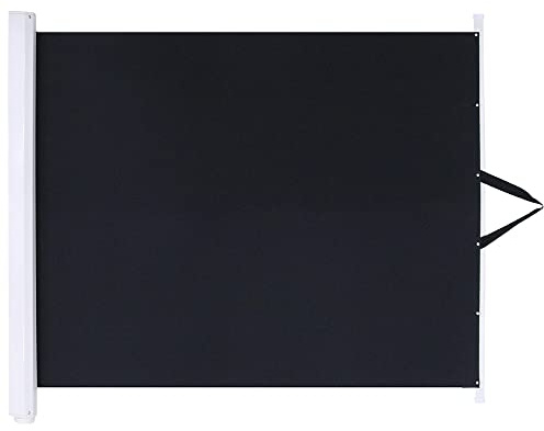 Melko Türschutzgitter Treppenschutzgitter ausziehbar bis 120 cm Schwarz | einrollbares Schutzrollo, Höhe 80 cm, einhändig bedienbar, sichere Verriegelung, abwaschbar, für Babys, Welpen und Hunde