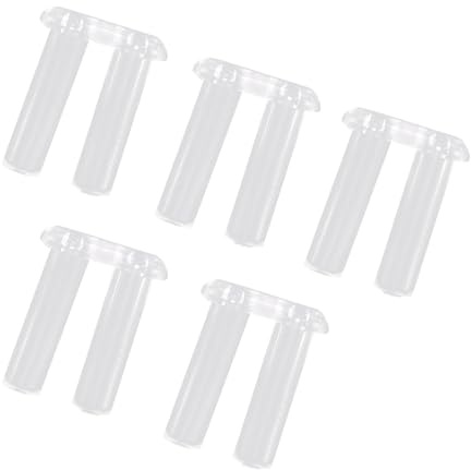 Manchons de monture sans monture, 200 manchons de compression en plastique transparent assortis pour la réparation de lunettes sans monture, accessoires de fixation de lunettes sans monture
