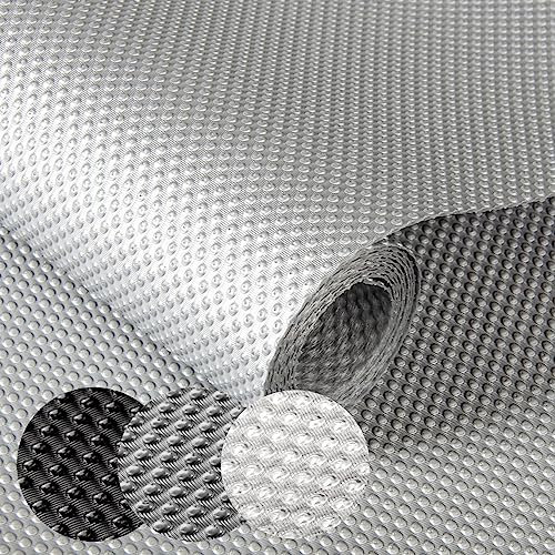 ANRO Tappetino antiscivolo per cassetti, per armadi, cassetti, cucina, ritagliabile, non adesivo, per frigorifero, armadi, cucina, grigio, 100 x 50 cm